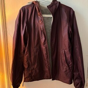 Men's Reversible Burgundy Windbreaker Jacket